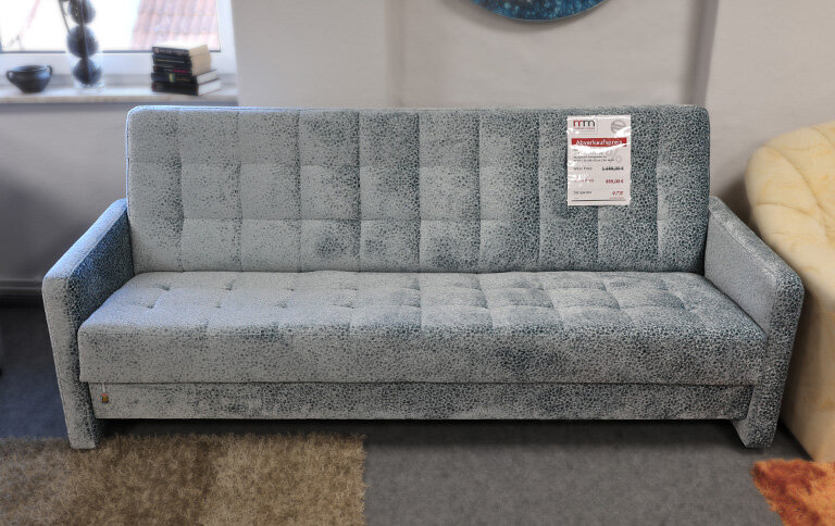 Sofa mit Federkern-Polsterung, Flachgewebe ice