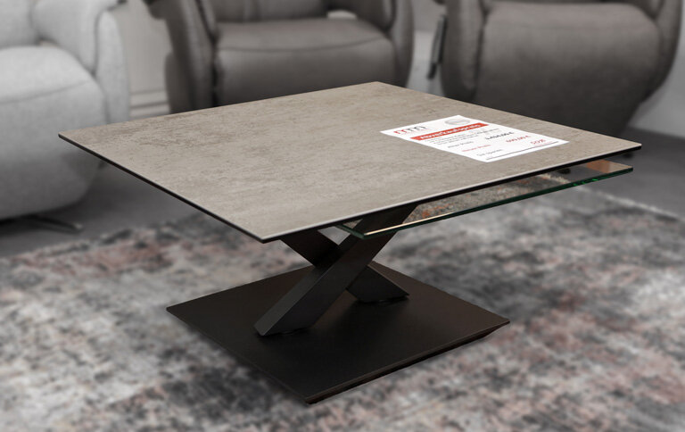 Couchtisch mit 2 drehbaren Platten