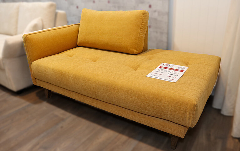 Canapé inkl. Rückenkissen, gelb