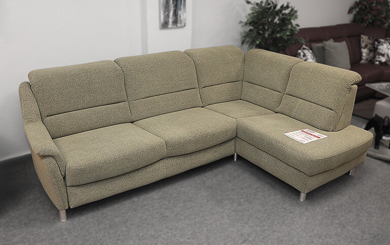 Ecksofa mit Schlaffunktion, olive
