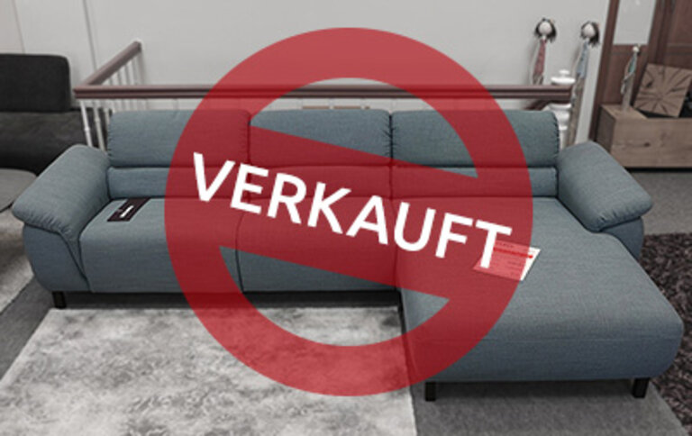 Ecksofa mit motorischer Relaxfunktion, petrol