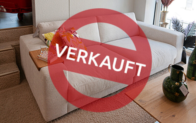 Sofa, 3-sitzig, inkl. Holzbrett & 2 Kissen